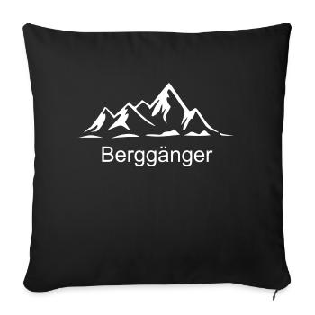 Berggänger, Berg - Sofakissenbezug 45 x 45 cm - Schwarz - Vorne