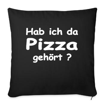 Pizza - Sofakissenbezug 45 x 45 cm - Schwarz - Vorne
