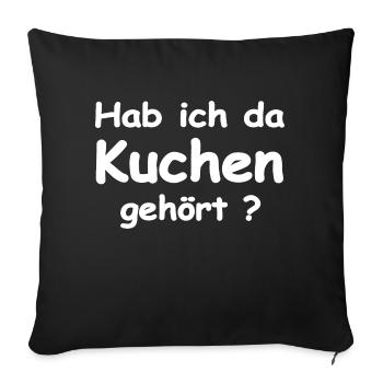 Kuchen - Sofakissenbezug 45 x 45 cm - Schwarz - Vorne