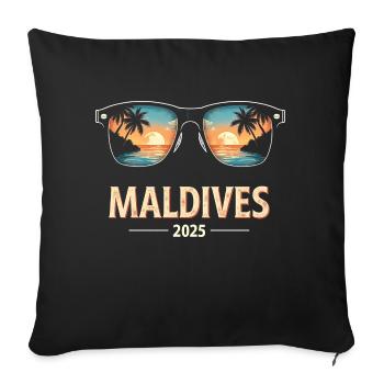 Sweet Maldives 2025 Vacay Mermaid Vacation Mom - Sofa pillowcase 17,3'' x 17,3'' (45 x 45 cm) - black - Front