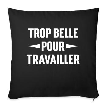 Too good to work with - Sofa pillowcase 17,3'' x 17,3'' (45 x 45 cm) - black - Front