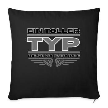 Ein toller Typ - Sofakissenbezug 45 x 45 cm - Schwarz - Vorne