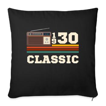 Anniversary 1930 retro classic - Sofa pillowcase 17,3'' x 17,3'' (45 x 45 cm) - black - Front