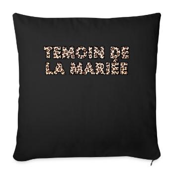 Witness of The Leopard Bride - Sofa pillowcase 17,3'' x 17,3'' (45 x 45 cm) - black - Front