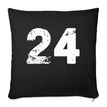 24 - Sofa pillowcase 17,3'' x 17,3'' (45 x 45 cm) - black - Front