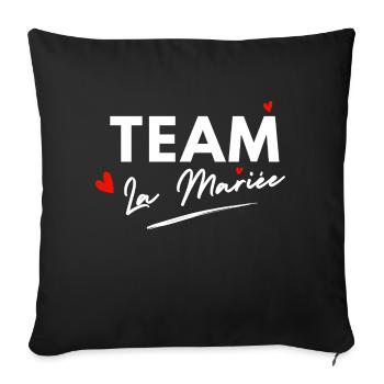 Bride Hearts Team - Bride Gift - Sofa pillowcase 17,3'' x 17,3'' (45 x 45 cm) - black - Front