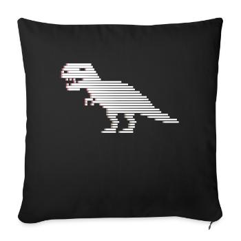 Dinosaures dinosaures dinosaures t-rex - Housse de coussin décorative 45 x 45 cm - noir - Devant