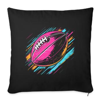 Football Ball Graffiti - Sofa pillowcase 17,3'' x 17,3'' (45 x 45 cm) - black - Front