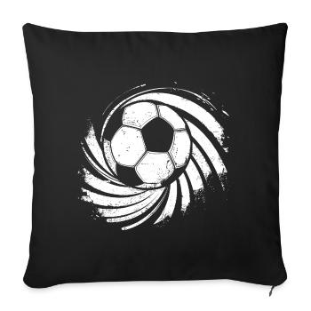 Soccer Drawing - Sofa pillowcase 17,3'' x 17,3'' (45 x 45 cm) - black - Front