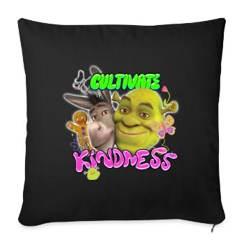 Shrek Design Cultivate Kindness - Sofa pillowcase 17,3'' x 17,3'' (45 x 45 cm) - black - Front