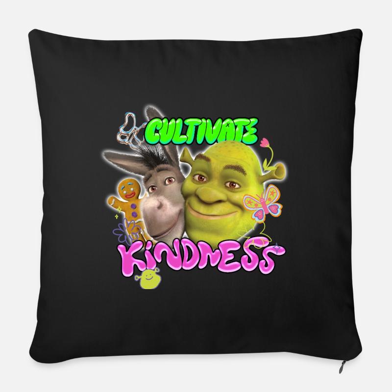 Shrek Design Cultivate Kindness - Sofakissenbezug 45 x 45 cm - Schwarz