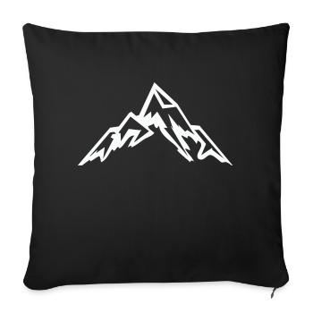 Mountain Mountain - Sofa pillowcase 17,3'' x 17,3'' (45 x 45 cm) - black - Front