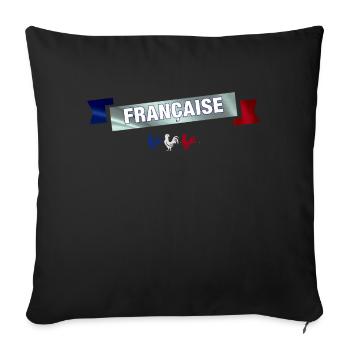 Französisches Banner - Sofakissenbezug 45 x 45 cm - Schwarz - Vorne