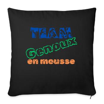 Team Genoux en mousse - Housse de coussin décorative 45 x 45 cm - noir - Devant