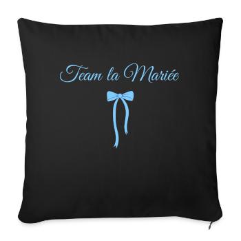 Team The Bride Blue Bow - Sofa pillowcase 17,3'' x 17,3'' (45 x 45 cm) - black - Front