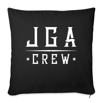 JGA Crew Junggesellenabschied - Sofakissenbezug 45 x 45 cm - Schwarz - Vorne