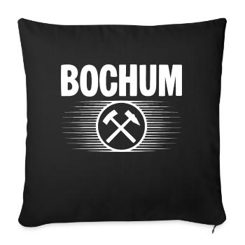 Bochum Glueck auf - Sofakissenbezug 45 x 45 cm - Schwarz - Vorne