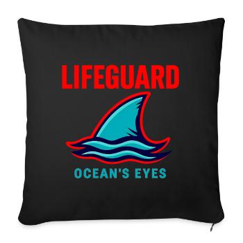 Rettungsschwimmer-Hemd Ocean Eyes - Sofakissenbezug 45 x 45 cm - Schwarz - Vorne