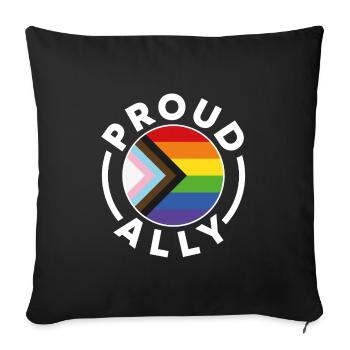 Proud Ally - Sofa pillowcase 17,3'' x 17,3'' (45 x 45 cm) - black - Front
