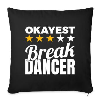 Garçon B moyen - Housse de coussin décorative 45 x 45 cm - noir - Devant