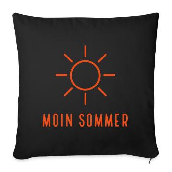 Sommer - Sofakissenbezug 45 x 45 cm - Schwarz - Vorne