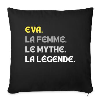 EVA LA FEMME LE MYTHE LA LEGENDE - Housse de coussin décorative 45 x 45 cm - noir - Devant