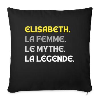 ELISABETH LA FEMME LE MYTHE - Housse de coussin décorative 45 x 45 cm - noir - Devant