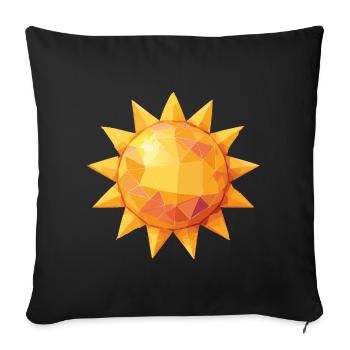 Soleil - Housse de coussin décorative 45 x 45 cm - noir - Devant