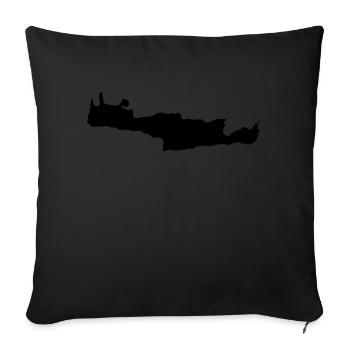 Kreta - Sofakissenbezug 45 x 45 cm - Schwarz - Vorne