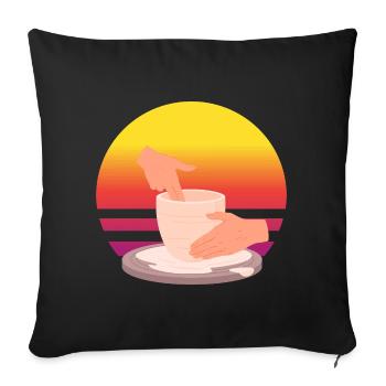 Ceramic Passion Sunset - Sofa pillowcase 17,3'' x 17,3'' (45 x 45 cm) - black - Front