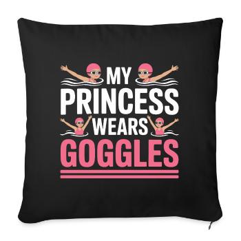 Natation synchronisée Natation artistique Sports nautiques - Housse de coussin décorative 45 x 45 cm - noir - Devant