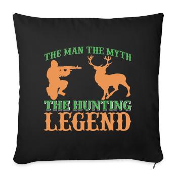 Légende de la chasse - Housse de coussin décorative 45 x 45 cm - noir - Devant