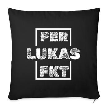 Lukas - Sofakissenbezug 45 x 45 cm - Schwarz - Vorne