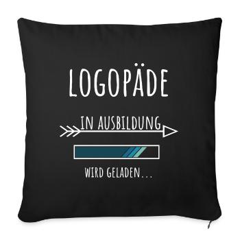 Speech Therapy Studies Profession Training Speech Therapist - Sofa pillowcase 17,3'' x 17,3'' (45 x 45 cm) - black - Front