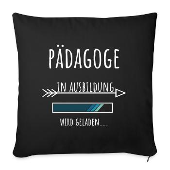 Profession étudiante Pédagogue de l’éducation - Housse de coussin décorative 45 x 45 cm - noir - Devant