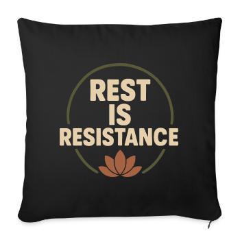 Mental health awareness, - Sofa pillowcase 17,3'' x 17,3'' (45 x 45 cm) - black - Front