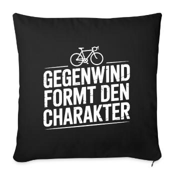 Headwind shapes the character Bicycle Passion - Sofa pillowcase 17,3'' x 17,3'' (45 x 45 cm) - black - Front