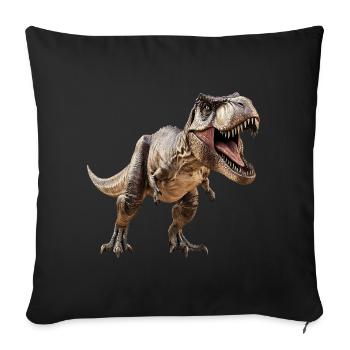T-Rex Dino Dinosaur - Sofa pillowcase 17,3'' x 17,3'' (45 x 45 cm) - black - Front