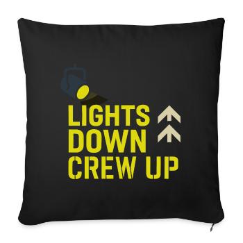 Theatre Technology Crew Stage Technician Sound - Sofa pillowcase 17,3'' x 17,3'' (45 x 45 cm) - black - Front