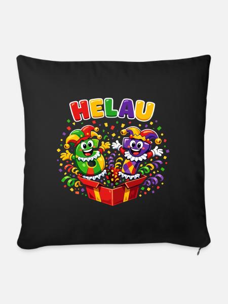 67 Six Seven meme Clown Helau Karneval - Sofakissenbezug 45 x 45 cm - Schwarz