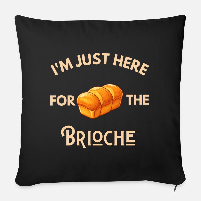 I'm Just Here For The Retro Culinary Design - Housse de coussin décorative 45 x 45 cm - noir