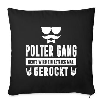 Enterrement de vie de garçon Partnerlook Enterrement de vie de garçon Bière Alcool - Housse de coussin décorative 45 x 45 cm - noir - Devant