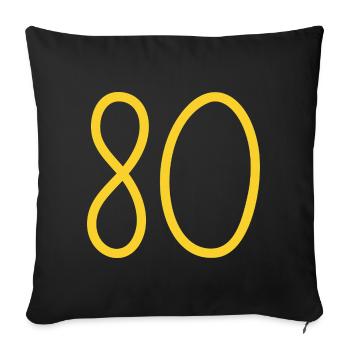 80 - Sofa pillowcase 17,3'' x 17,3'' (45 x 45 cm) - black - Front