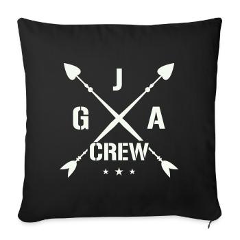 Bachelor Crew Enterrement de vie de garçon - Housse de coussin décorative 45 x 45 cm - noir - Devant