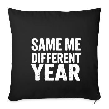 Même moi, une autre année - Housse de coussin décorative 45 x 45 cm - noir - Devant