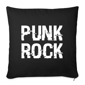 Typographie dégradée du punk rock - Housse de coussin décorative 45 x 45 cm - noir - Devant