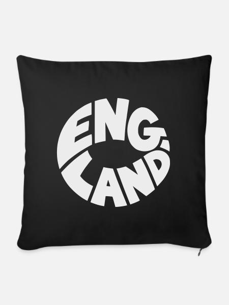 Engand Rundlogo Druckdesign - Sofakissenbezug 45 x 45 cm - Schwarz