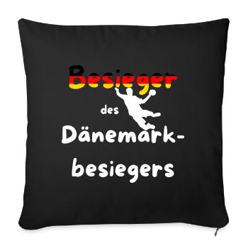 Defeater of DenmarkDefeater Handball European Championship 2026 - Sofa pillowcase 17,3'' x 17,3'' (45 x 45 cm) - black - Front