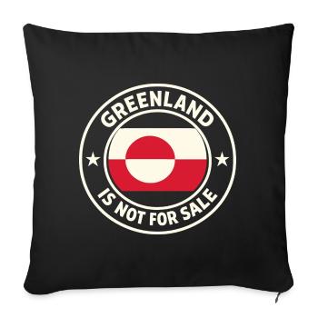 Groenland Groenland Pas à vendre Drôle - Housse de coussin décorative 45 x 45 cm - noir - Devant