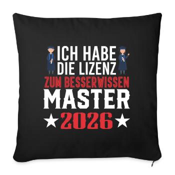 Master's Degree Graduation 2026 - Sofa pillowcase 17,3'' x 17,3'' (45 x 45 cm) - black - Front
